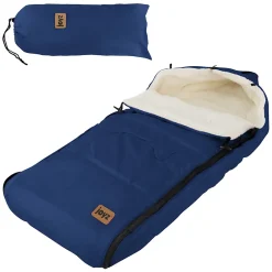 Joyz Chancelière pour poussette bébé 94x48x10 cm bleu en polyester imperméable lavable à 40 grades* Couverture