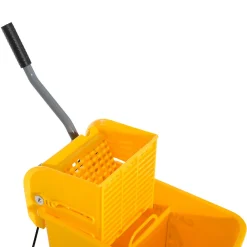 Chariot de nettoyage lavage seau de ménage 20 L avec essoreur et séparateur eau sale propre jaune><noscript><img width=