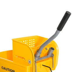 Chariot de nettoyage lavage seau de ménage 20 L avec essoreur et séparateur eau sale propre jaune><noscript><img width=