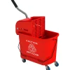 Chariot de nettoyage lavage seau de ménage 20 L avec essoreur et séparateur eau sale propre rouge>Homcom Best