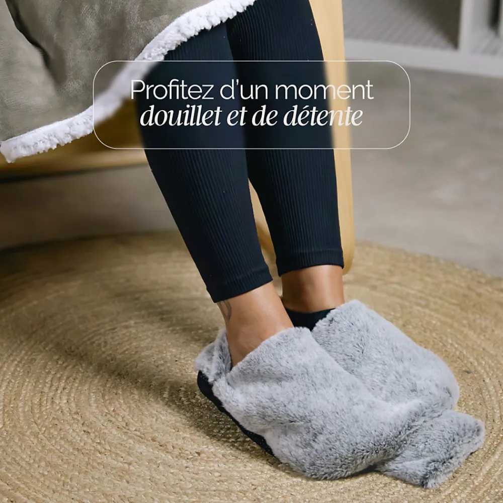 Chauffe pieds bouillotte douce 3 litres, déhoussable et antidérapant ->Vivezen Online
