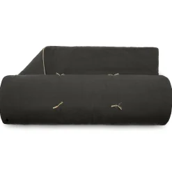 Chemin de lit coton lavé 80x200 cm HONO DÉCO noir caviar>Linnea Discount