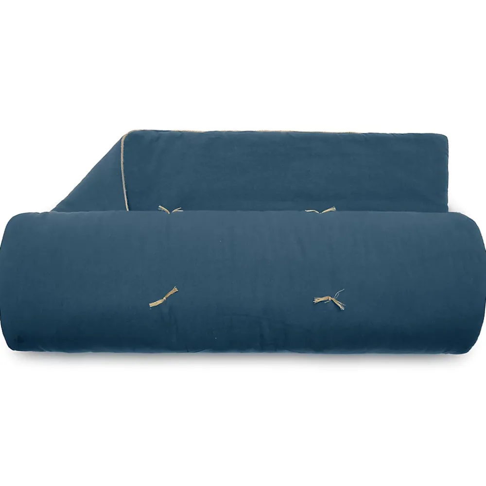 Linnea Chemin de lit coton lavé 80x200 cm HONO DÉCO bleu marine* Boutis, Couvre-Lit, Édredon