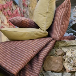 Linnea Chemin de lit coton lavé 80x200 cm LILI DÉCO marron terre cuite* Boutis, Couvre-Lit, Édredon