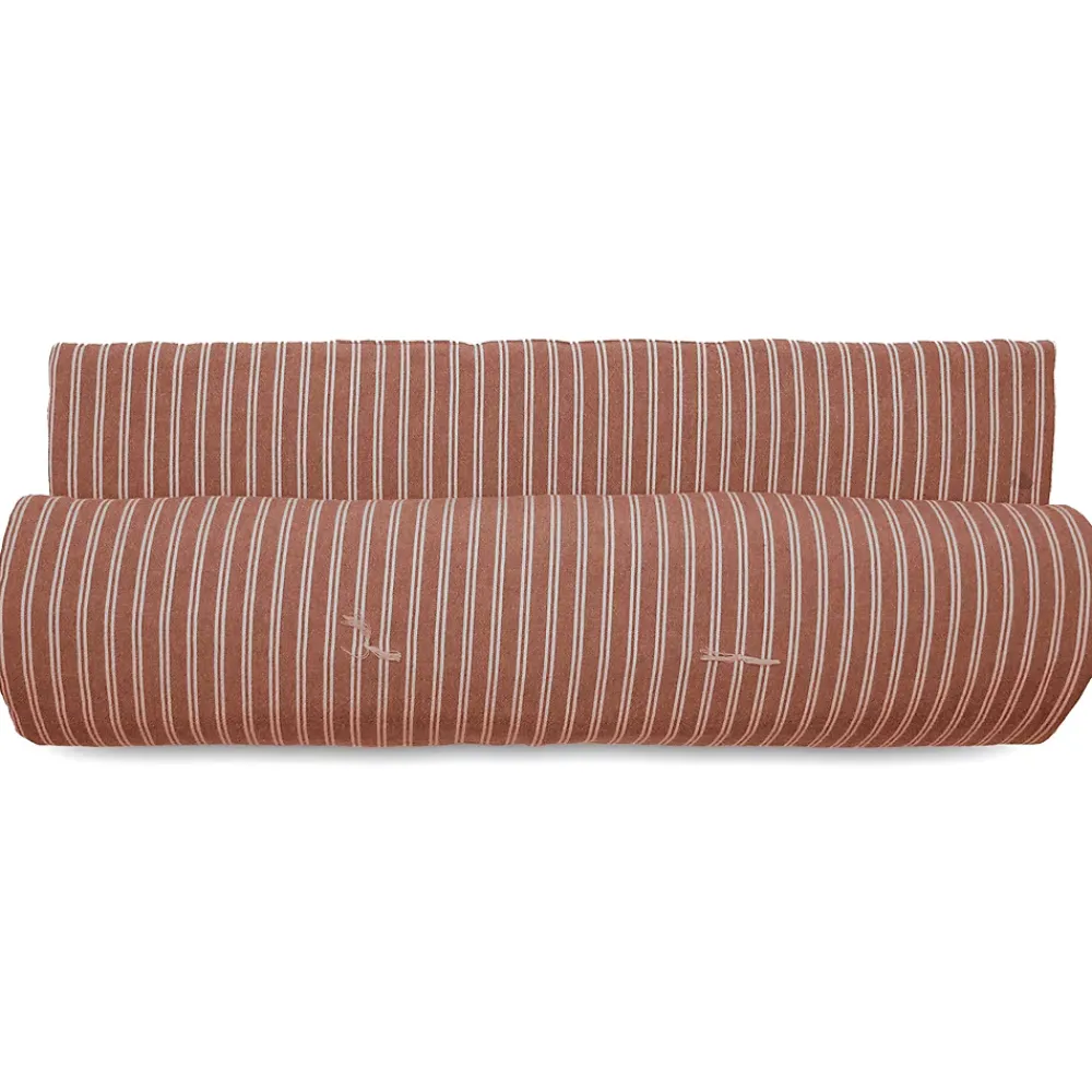 Linnea Chemin de lit coton lavé 80x200 cm LILI DÉCO marron terre cuite* Boutis, Couvre-Lit, Édredon