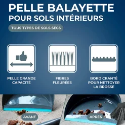 Combiné pelle + balayette bleu><noscript><img width=