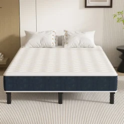 Combinaison lit matelas 120x190 cm, Matelas a mousse+ Cadre de Lit en Fer, Comprenant 9 pieds, Epaisseur du matelas 15 cm>Teeno Clearance