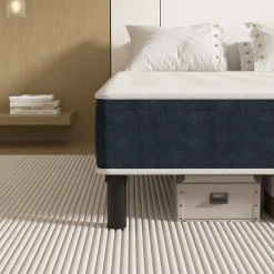 Combinaison lit matelas 120x190 cm, Matelas a mousse+ Cadre de Lit en Fer, Comprenant 9 pieds, Epaisseur du matelas 15 cm>Teeno Clearance