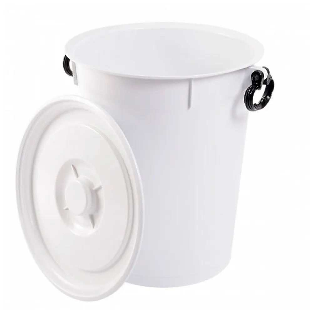Conteneur alimentaire 50 L avec poignées noires - blanc>Gilac Clearance
