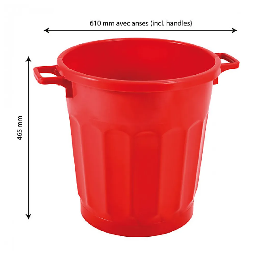 Conteneur alimentaire rond HACCP 50 L - rouge>Gilac Hot
