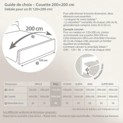 Couette 4 saisons 200x200 cm COCOON garnissage fibre polyester 500g/m2><noscript><img width=
