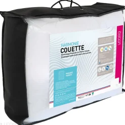 Couette 4 saisons 200x200 cm HARMONIE garnissage fibre polyester 450g/m2><noscript><img width=