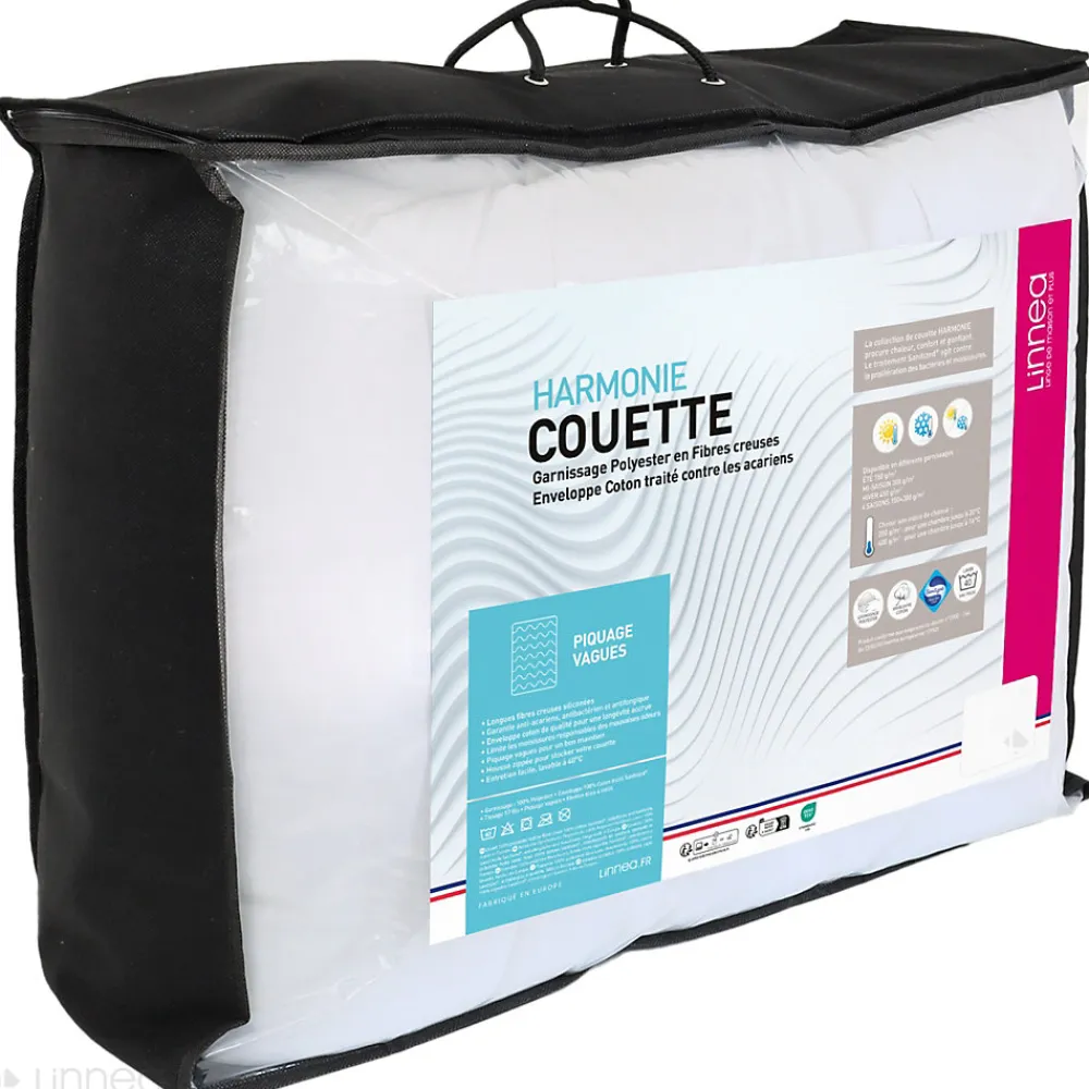 Couette 4 saisons 160x200 cm HARMONIE garnissage fibre polyester 450g/m2>Linnea Hot