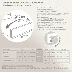 Couette 4 saisons 240x220 cm HARMONIE garnissage fibre polyester 450g/m2><noscript><img width=