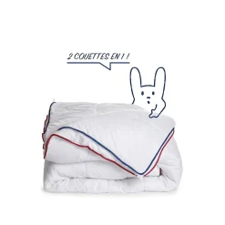 Bleu Calin Couette 4 saisons 220x240cm 3 couettes en 1* Couette