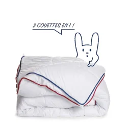 Bleu Calin Couette 4 saisons 220x240cm 3 couettes en 1* Couette
