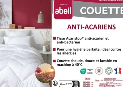 Abeil Couette anti-acariens chaude 200 x 200 cm polyester blanc* Couette