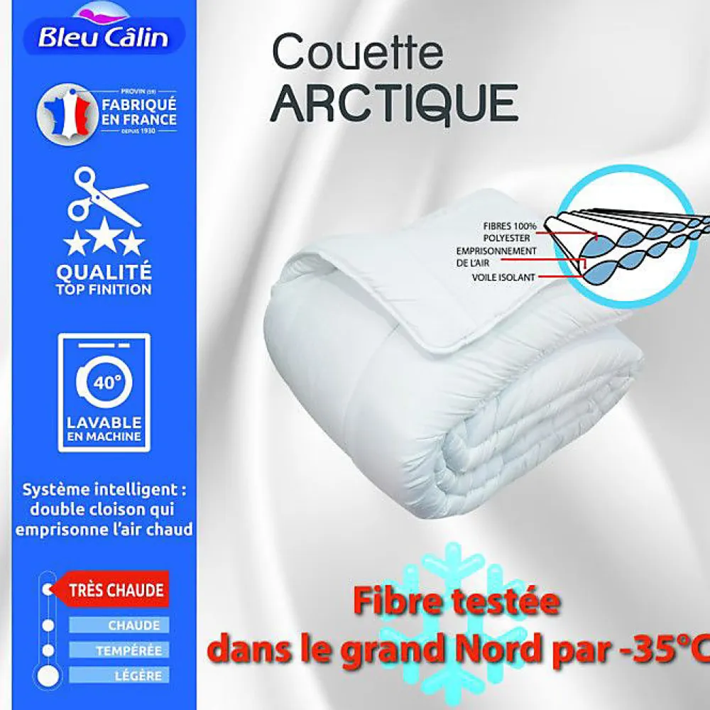 Couette Arctique 220 x 240 cm pour lit 140 x 190 cm à 160 x 200 cm>Bleu Calin New