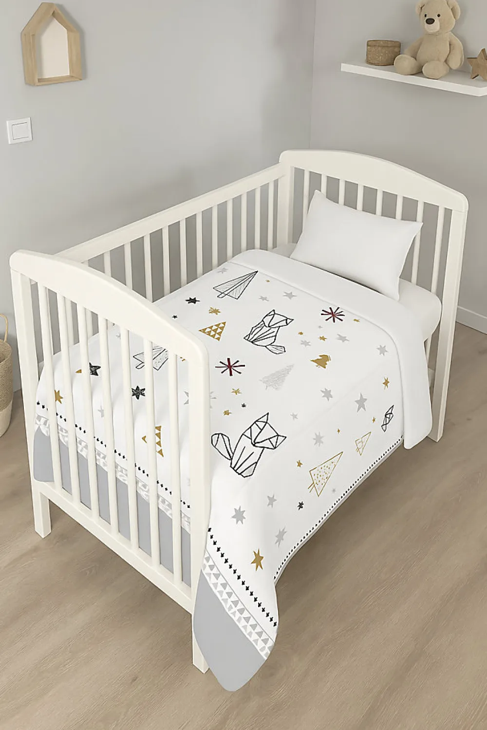 Couette Bébé Imprimée Sapin futé - 80x120 - 16084-3>Mortreux New