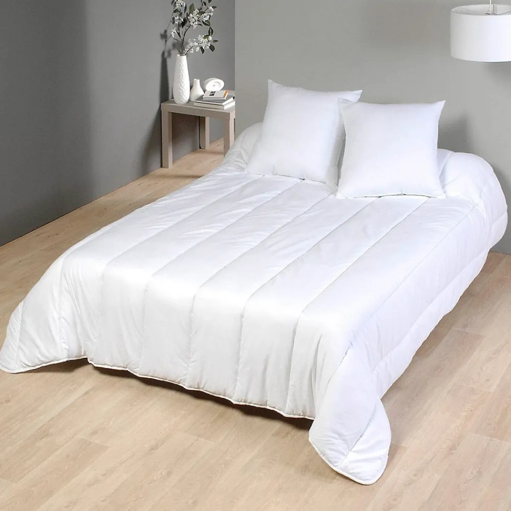 Couette blanche chaude à bouillir 220x240 cm 340 grs>Mortreux Discount