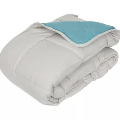 Couette chaude Bicolore Gamme Microfibre "Cocoon Non feu - Norme NF EN ISO 12952" toutes dimensions - Cocoon Galet Lac>Toison d'Or Discount
