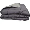 Couette chaude Bicolore Gamme Microfibre "Cocoon Non feu - Norme NF EN ISO 12952" toutes dimensions - Cocoon Acier Arg>Toison d'Or Outlet