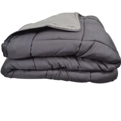 Couette chaude Bicolore Gamme Microfibre "Cocoon Non feu - Norme NF EN ISO 12952" toutes dimensions - Cocoon Acier Arg>Toison d'Or Outlet