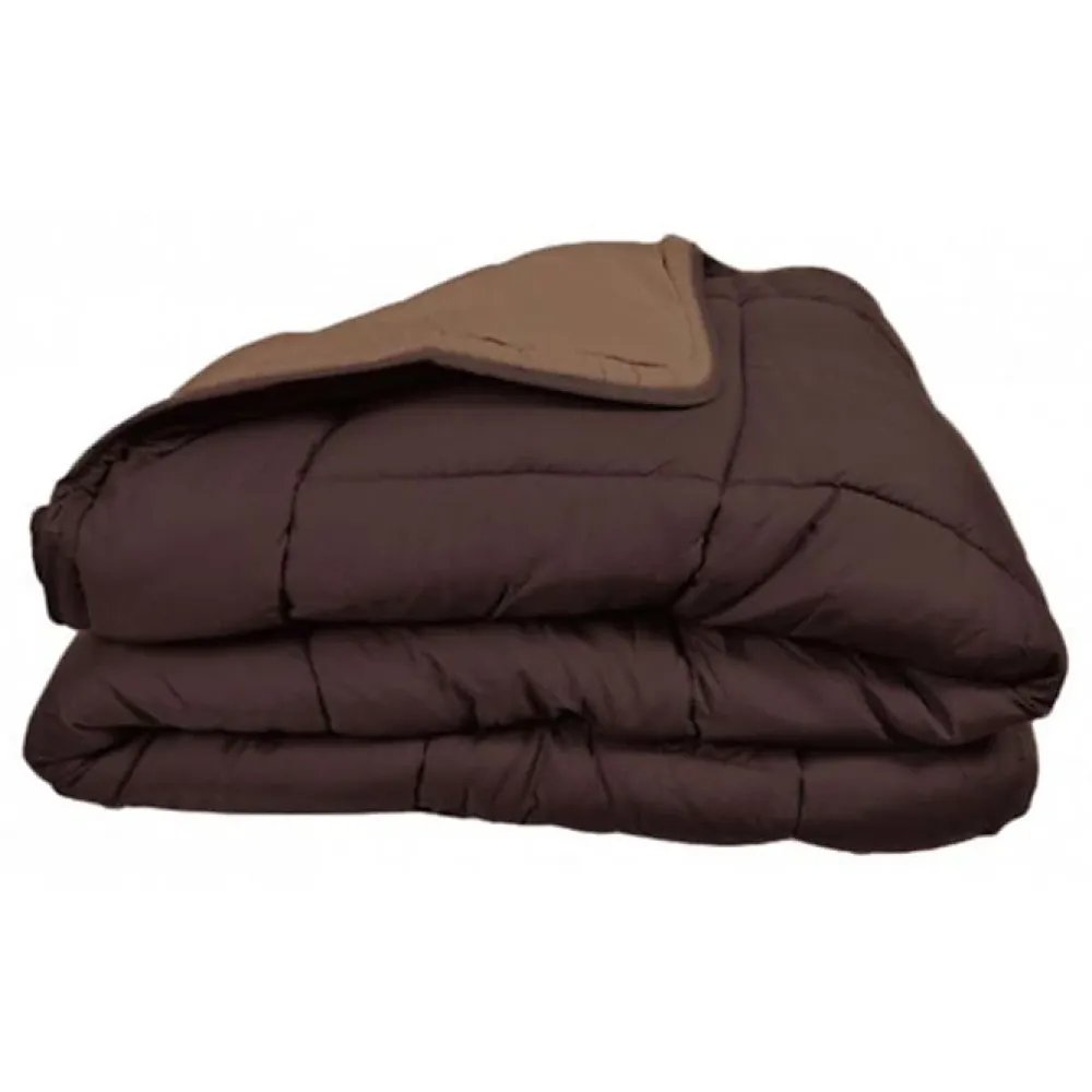 Toison d'Or Couette chaude Bicolore Gamme Microfibre "Cocoon Non feu - Norme NF EN ISO 12952" toutes dimensions - Cocoon Chocolat* Couette