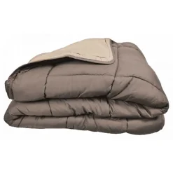 Couette chaude Bicolore Gamme Microfibre "Cocoon Non feu - Norme NF EN ISO 12952" toutes dimensions - Cocoon Taupe Lin>Toison d'Or Clearance