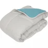 Couette chaude Bicolore Gamme Microfibre "Cocoon Non feu - Norme NF EN ISO 12952" toutes dimensions - Cocoon Galet Lac>Toison d'Or Sale