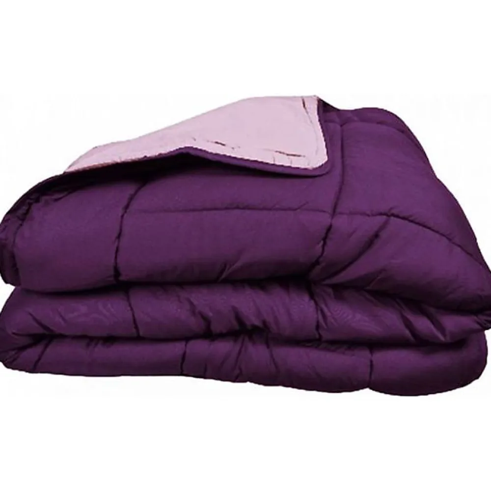 Couette chaude Bicolore Gamme Microfibre "Cocoon Non feu - Norme NF EN ISO 12952" toutes dimensions - Cocoon Prune Par>Toison d'Or Best