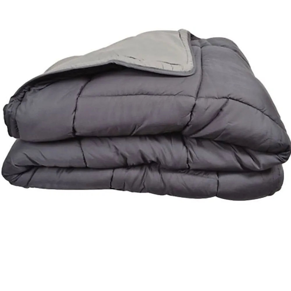 Couette chaude Bicolore Gamme Microfibre "Cocoon Non feu - Norme NF EN ISO 12952" toutes dimensions - Cocoon Acier Arg>Toison d'Or Sale