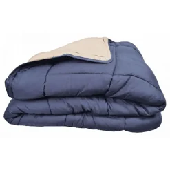 Couette chaude Bicolore Gamme Microfibre "Cocoon Non feu - Norme NF EN ISO 12952" toutes dimensions - Cocoon Pétrole M>Toison d'Or Best