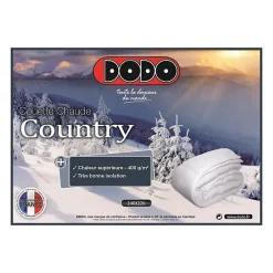Couette chaude Country - 240 x 260 cm - 400gr/m² - Blanc -><noscript><img width=