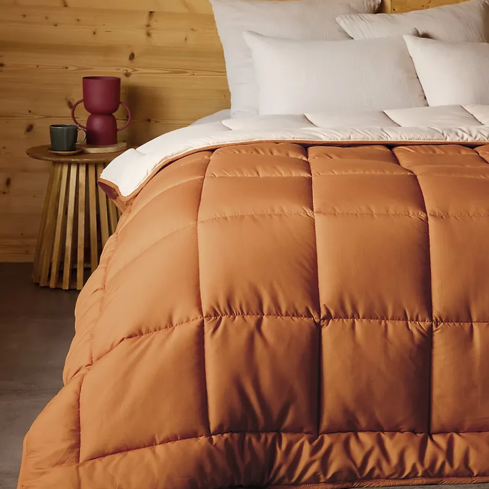 Toison d'Or Couette chaude microfibre bicolore 400 gr/m2 (220x240 cm - Cuivre)* Couette