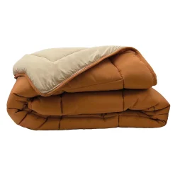 Couette chaude microfibre bicolore 400 gr/m2 (240x260 cm - Cuivre)>Toison d'Or Best