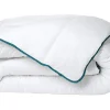 Couette chaude recyclée de DREAMEA en microfibre - 240 x 260 cm - 350 gr/ m² - Biais bleu - ROSA>Vente-unique Hot