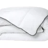 Couette Câline toucher soie 140 x 200 cm - 250 g/m² - Blanc biais gris - BIESYA>Vente-unique Online