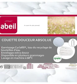 Abeil Couette de lit Douceur Absolue blanc Dimension - 200x200, Grammage - 200 g/m2* Couette