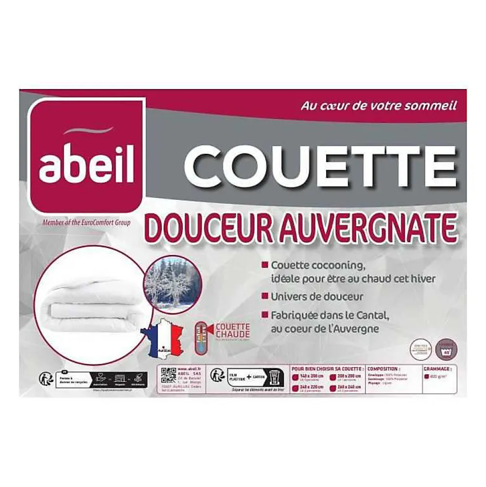 Couette Douceur Auvergnate - 220 x 240 cm - Chaude - 2 personnes ->Abeil Discount