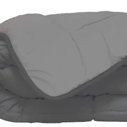 Couette d'été en microfibre bicolore (260x240 cm - Gris clair)>Poyet Motte Best