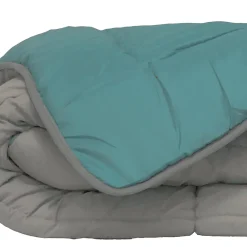Poyet Motte Couette d'été en microfibre bicolore (260x240 cm - Bleu)* Couette