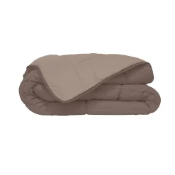 Couette d'été en microfibre bicolore (240x220 cm - Taupe)>Poyet Motte Sale