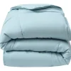 Vente-unique Couette enfant légère - 140 x 200 cm - 180g/m² - Fibre de soja toucher peau de pêche - Bleu - THERMO CONTROL* Couette