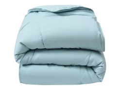 Vente-unique Couette enfant légère - 140 x 200 cm - 180g/m² - Fibre de soja toucher peau de pêche - Bleu - THERMO CONTROL* Couette