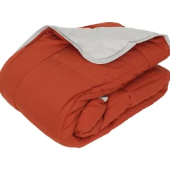 Couette hiver 140x200 cm COCOON BICOLORE Gingembre/Galet garnissage fibre polyester 400g/m2>Linnea Best