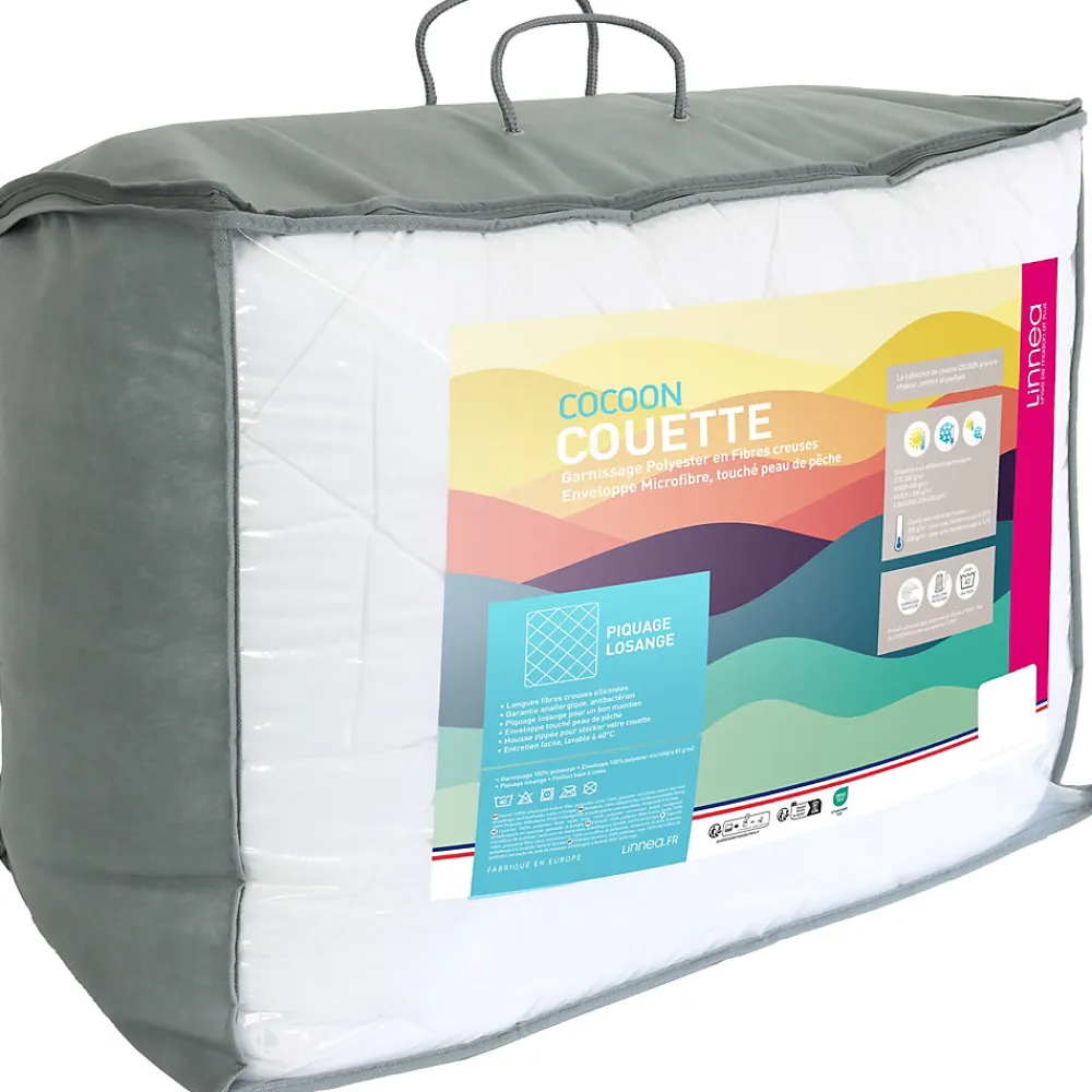 Couette hiver 280x240 cm COCOON garnissage fibre polyester 500g/m2>Linnea Outlet