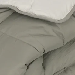 Linnea Couette hiver 260x240 cm COCOON BICOLORE Taupe/Lin garnissage fibre polyester 400g/m2* Couette