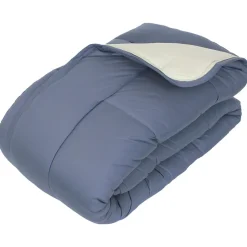 Couette hiver 260x240 cm COCOON BICOLORE Petrole/Mastic garnissage fibre polyester 400g/m2>Linnea New