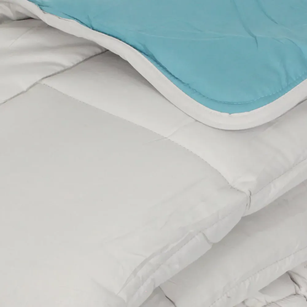 Linnea Couette hiver 200x200 cm COCOON BICOLORE Lac/Galet garnissage fibre polyester 400g/m2* Couette